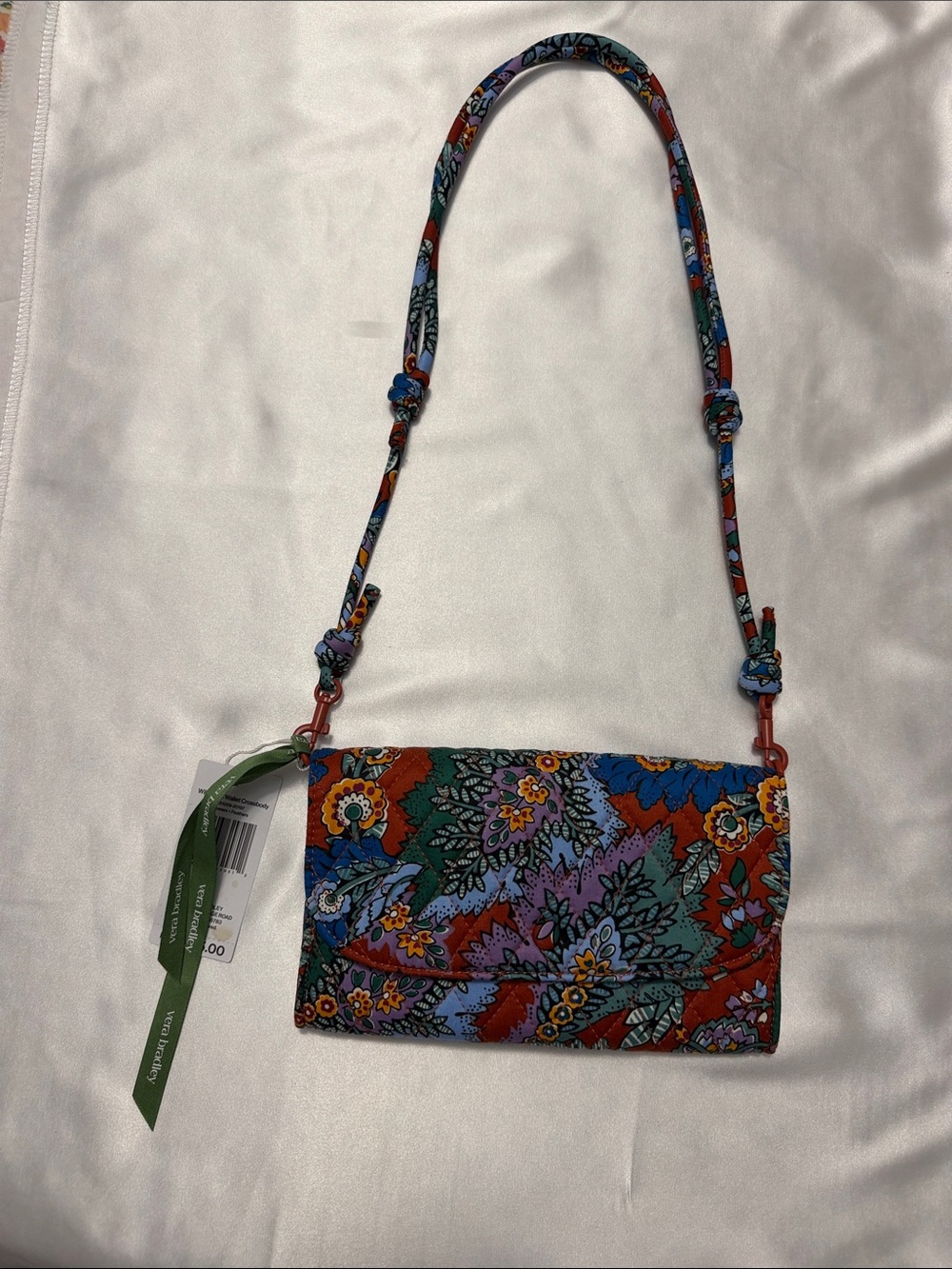 Vera Bradley Floral Crossbody Bag in Red, Blue and Purple